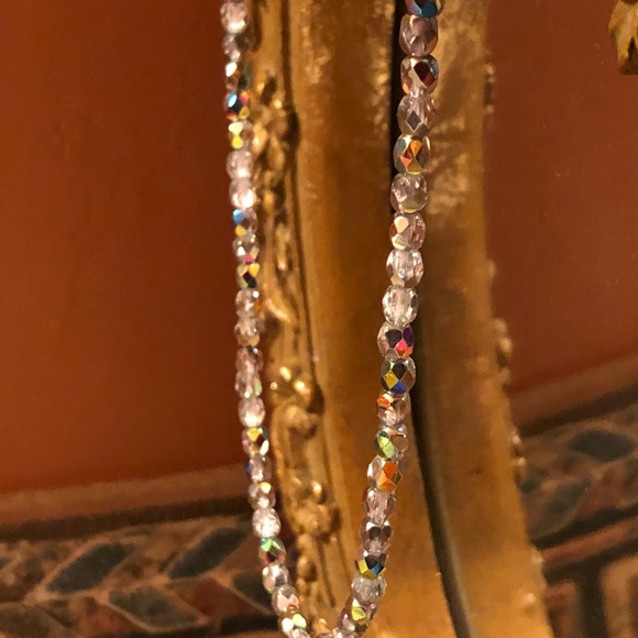 🔥SALE🔥 Silver Mix Czech Glass Convertible Necklace - Picture 2 of 7